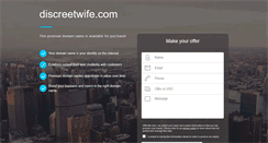 Desktop Screenshot of discreetwife.com