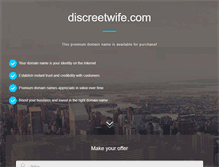 Tablet Screenshot of discreetwife.com